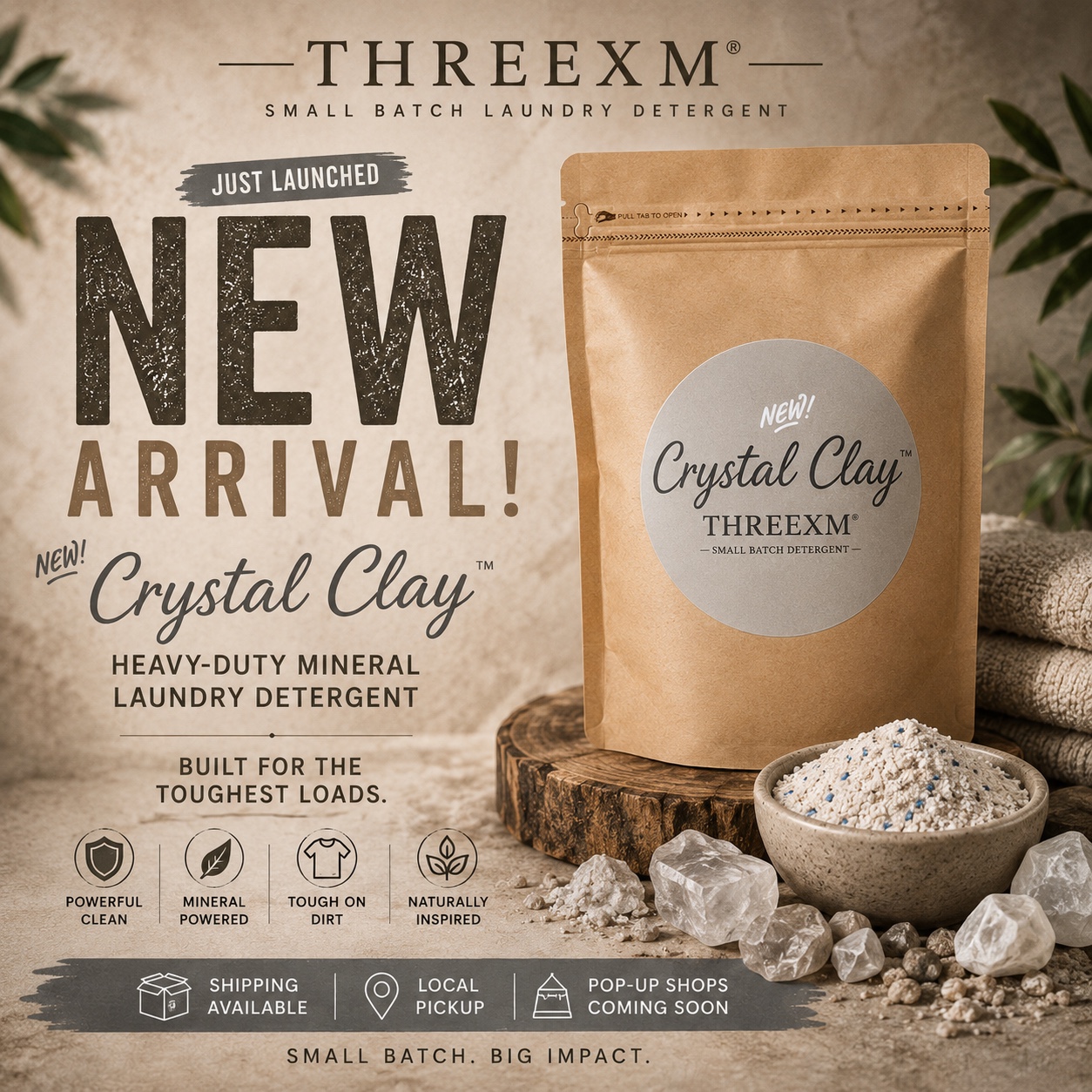 Crystal Clay just launched — new arrival promo